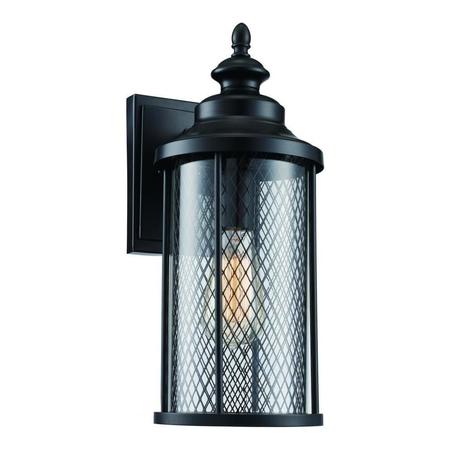 TRANS GLOBE 1Lt Wall Lantern-Mesh-Med-Bk 40741 BK